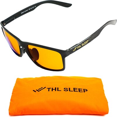 Carbon Fiber Blue Light Blocking Glasses for Better Sleep, Gaming, Computer, TV