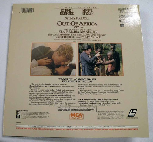 Laserdisc: Out Of Africa - Robert Redford, Meryl Streep by Sydney Pollack - Picture 2 of 2