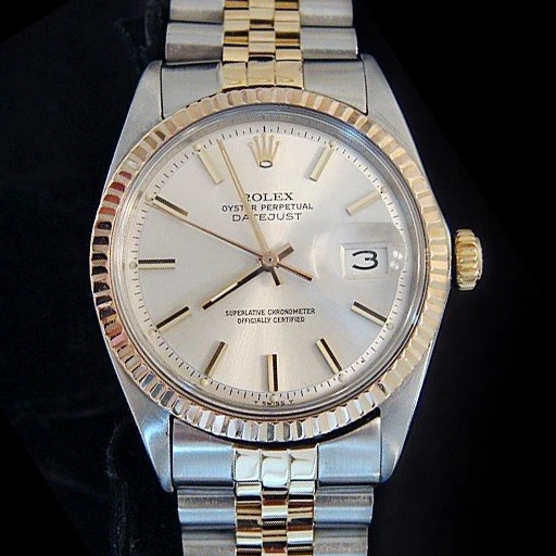 Rolex Datejust Mens 2Tone 14K Gold & Stainless Steel Silver Jubilee Band 1601