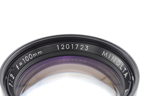 【N MINT+++】MINOLTA PF ROKKOR 100mm f/2 MF Telephoto Lens MC MD SR From JAPAN - Picture 11 of 12
