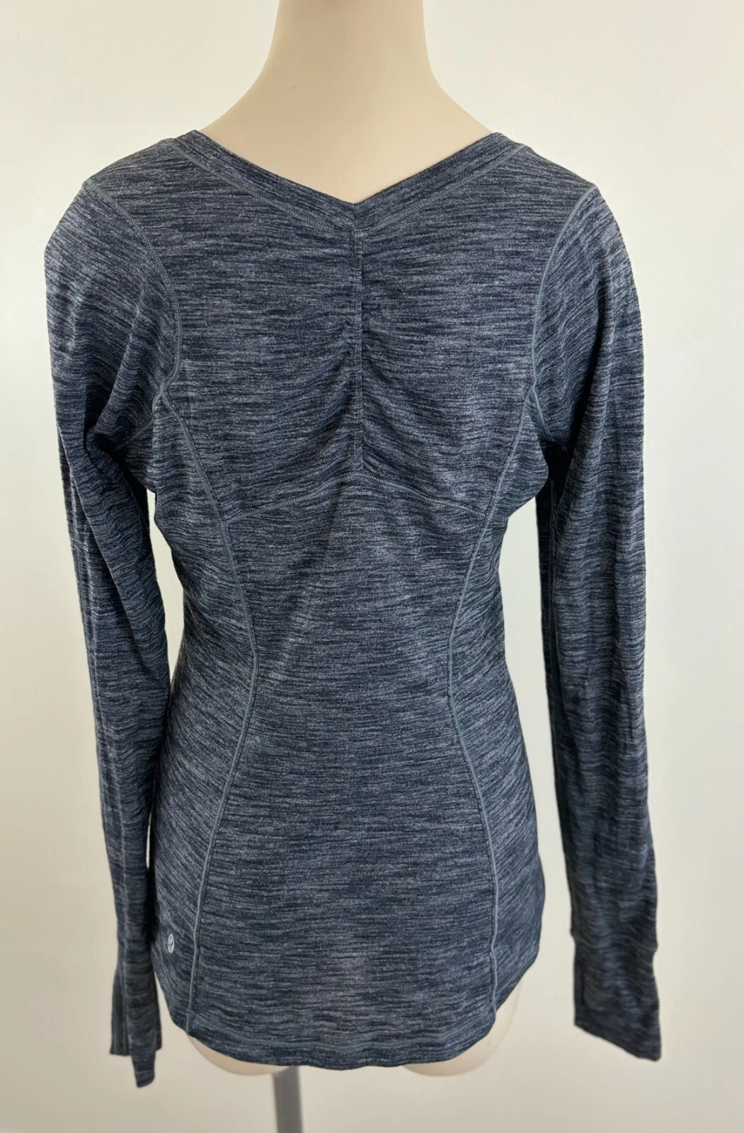 lululemon 5 mile heathered thumbhole long sleeve stretch shirt