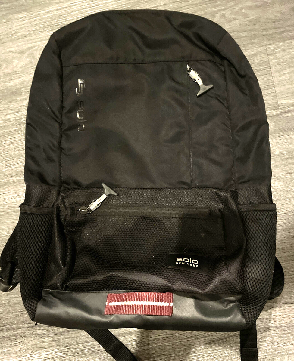 SOLO Black school Student backpack Medium stylish Business Laptop book bag