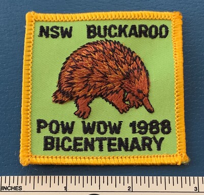 1988 NSW BUCKAROO Boy Scout Pow Wow Bicentenary PATCH Uniform Event Badge