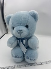 Aurora Baby Plush BABY BOY Pastel Blue Teddy Bear Stuffed Animal 10 Inch