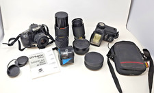 Vintage Lot Of 10 Camera Lenses Vivitar Canon, Minolta maxxum 300si kiron etc