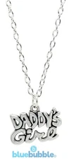 Bluebubble DADDYS GIRL Silver Word Necklace Cute Kitsch Sweet Boho Chic Festival