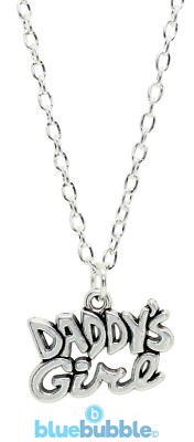 Bluebubble DADDYS GIRL Silver Word Necklace Cute Kitsch Sweet Boho Chic Festival