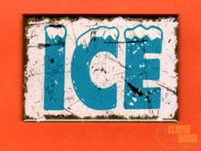 Vintage look Ice sign 2x3" fridge/locker magnet   retro 