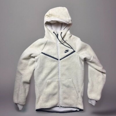 Nike Tech Fleece Sherpa ICON Wind Runner Jacket White AQ2767-072 Men s Sz XS