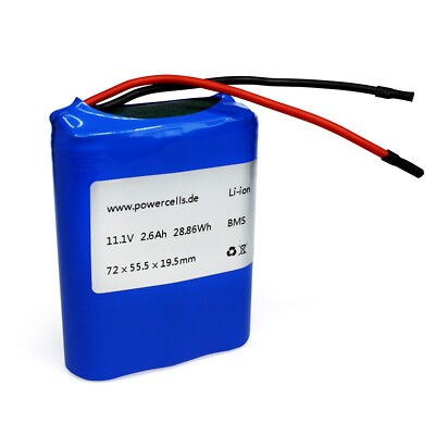 12V 2,6Ah Li-Ion Akku Lithium Batterie mit BMS Zyklen Boot RV Solar Wohnmobil