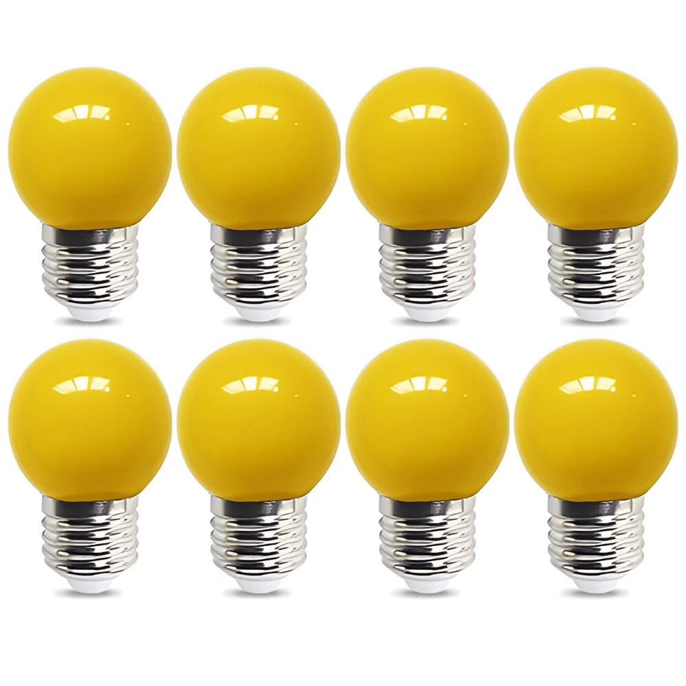 LED Globe Yellow Light Bulbs G45 E27 Cap PC Non dimmable Bulb for