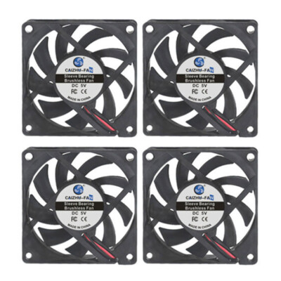 2/4x 12V Lüfter Gehäuselüfter für PC Computer 80mm 70/60/50/40/30/25mm leise FAN