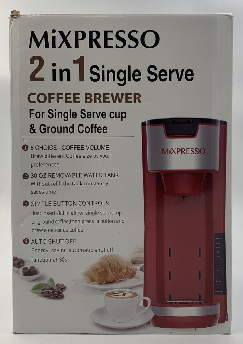 Mixpresso Single Serve Coffee Brewer K-Cup Pods Compatible