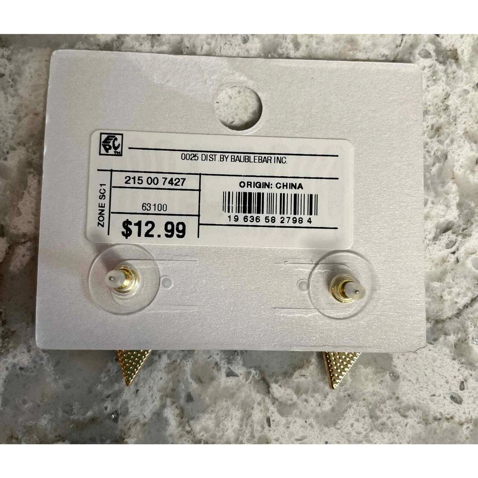 SUGARFIX BaubleBar Tono Dorado Noche Estrellada Pendientes Gris Sin Níquel - NUEVO Foto 3 de 3