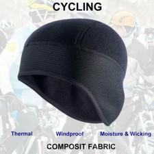 Men Women Winter Skull Cap Helmet Liner Cycling Beanie Windproof Ear Covers Hat
