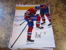 LAURENT DAUPHIN SIGNED 8X10 MATTE PHOTO MONTREAL CANADIENS (A) 