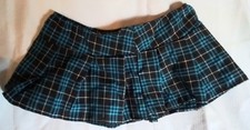 School Girl Theme Skirt Teal  Black 34 - 36 Inch Waist T 13 