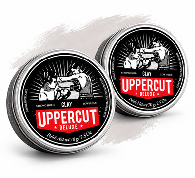Uppercut Deluxe Clay Strong Hold Low Shine Haarwachs (2er Pack) 2 x 70g Original