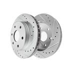 305mm Front DRILLED & SLOTTED Brake Rotors for Escalade Silverado Sierra 1500