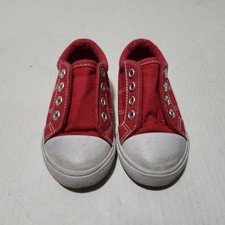 Cat Jack Toddler Size 6 Red Canvas Slip-On Sneakers Shoes