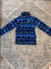 Columbia Boys Medium 10/12 Full Zip Up Aztec Fleece Fall School Jacket EUC