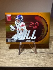 2025 Donruss Elite Football Malik Nabers Full Throttle Orange #/199 #15