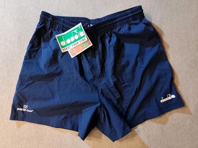 Vintage Diadora Davis Cup Kurze Hose Gr. L 90s  Tennishose Strand Sport Tennis 