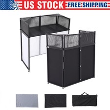 Garvee Portable DJ Stand Heavy Duty Foldable DJ Booth with Iron Frame