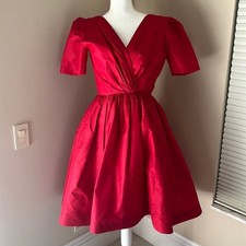Vintage "Miss D" by Oscar de la Renta red dress