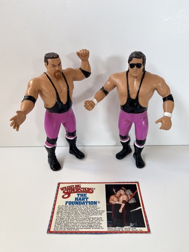 Vintage 1986 LJN WWF Hart Foundation Tag Team Acti...