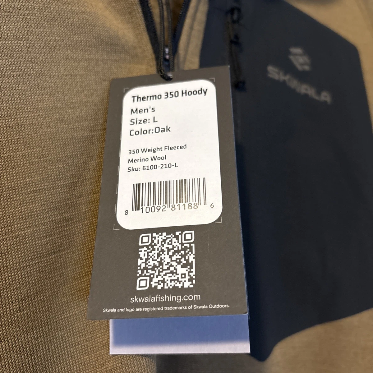 Sudadera con capucha Skwala Fishing Thermo 350 M's L roble