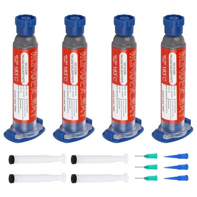 Sn63/Pb37 T4 Tin Lead Solder Paste 183 Melting Point No Clean 4 PCS