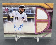 2025 Topps Museum Collection Luis Robert Jr. Dual Patch Relic Auto Pink /75