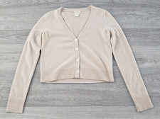 J.Crew 100 Cashmere Beige Cardigan Sweater Women  s XS Style 25132 SP10