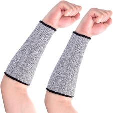 PAGOW Cut Resistant Sleeves for Arm Protection, Bite-Proof Forearm Gray