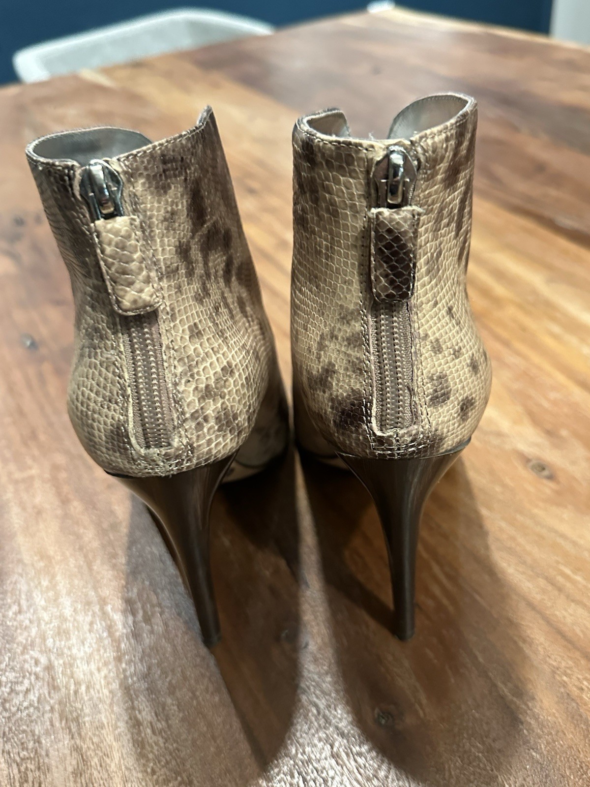 Tory BIRCH Python Snake Leather Heels Size 8 - image 5