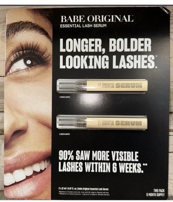 New BABE ORIGINAL Essential Eyelash serum 0.07 fl oz/2ml 6Month Supply