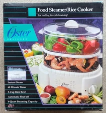 Vintage 1995 Oster Designer Food Steamer Rice Cooker New In Box Never Used 4711
