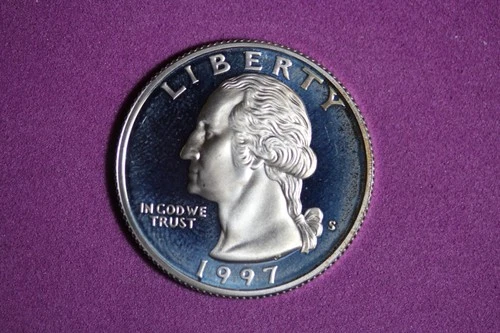 ESTATE FIND 1997 S PROOF SILVER WASHINGTON QUARTER #K58779