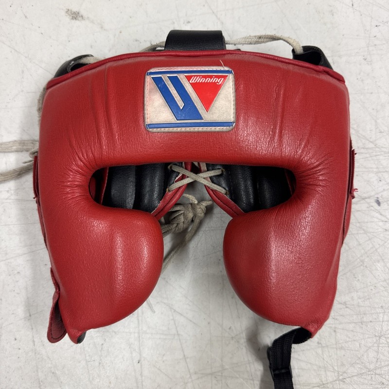 WINNING Boxing TRAINING HEADGEAR Head gear Red with White laces