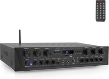Pyle 600W 6-Channel Bluetooth Stereo Receiver Amp USB AUX FM Mic Input PTA66BT.5