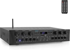 Pyle 600W 6-Channel Bluetooth Stereo Receiver Amp USB AUX FM Mic Input PTA66BT.5