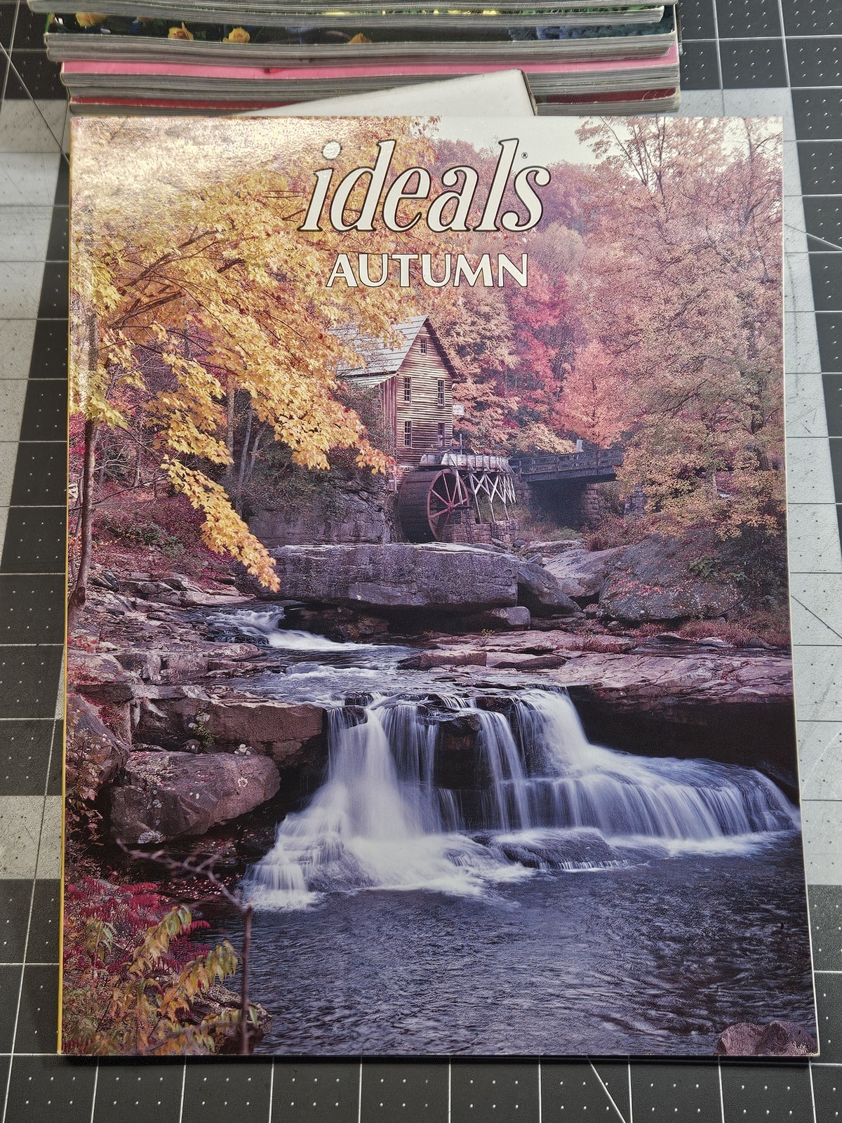 Ideals Magazine Autumn Vol 45 No 6 1988 Fall Foliage Old Mill Waterfall Vintage