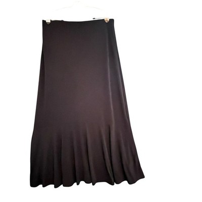 ECI Black Trumpet Maxi Skirt Womens Large Flared Mermaid Goth Dark Academia 90s