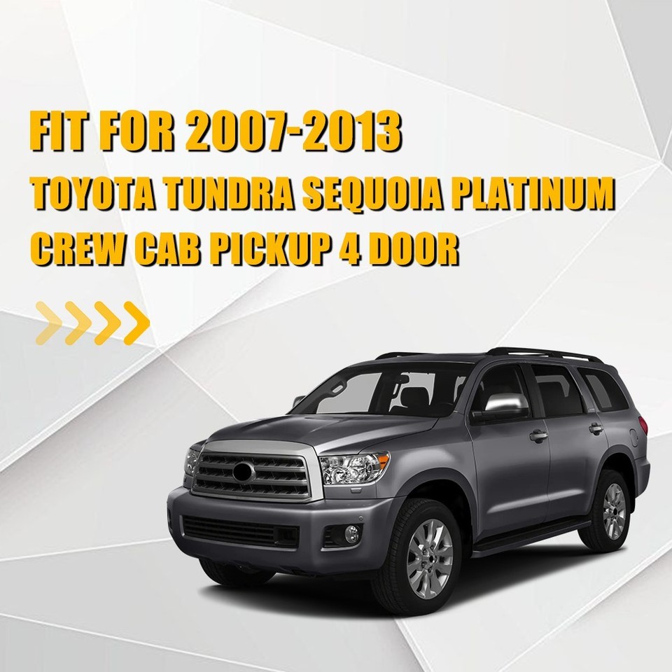 Soillar Graphite Gray Driver Bottom Leather Seat Cover For Toyota Tundra & Sequoia 2007-2013