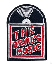      ROCK n ROLL - THE DEVIL'S MUSIC - Embroidered Iron-On/Sew-On Patch