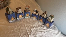 Vintage Christmas Village Houses 1993 Set w/ Original Boxes
