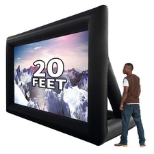20 feet Inflatable Portable Projector Movie Screen - Huge Air-Blown Cinema Pr...