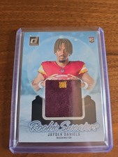 2024 Panini Donruss JAYDEN DANIELS ROOKIE SWEATER TRI COLOR PATCH (RC)(MEM)