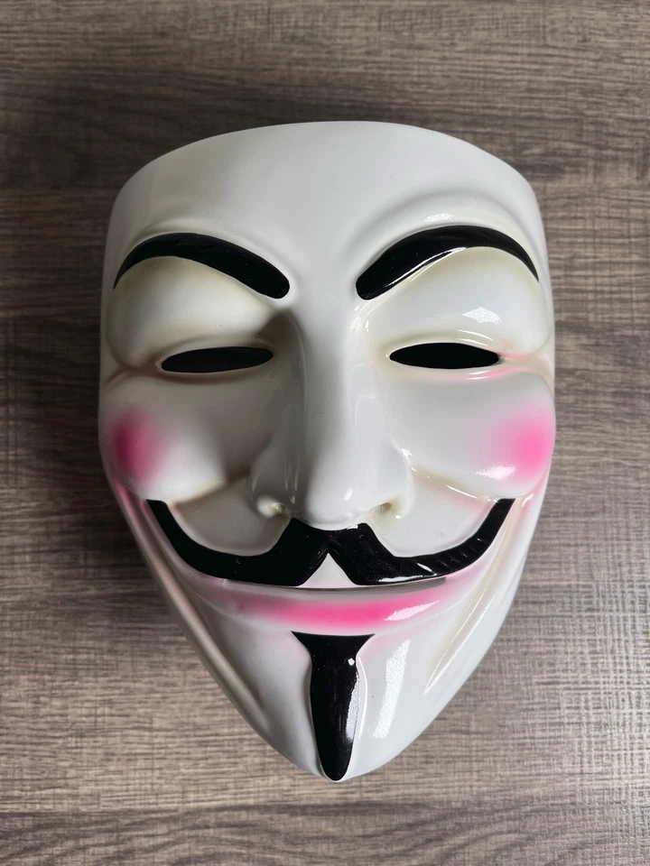 Guy Fawkes / V de Vendetta / Anonymous (máscara de utilería de resina de buena calidad) Foto 2 de 4
